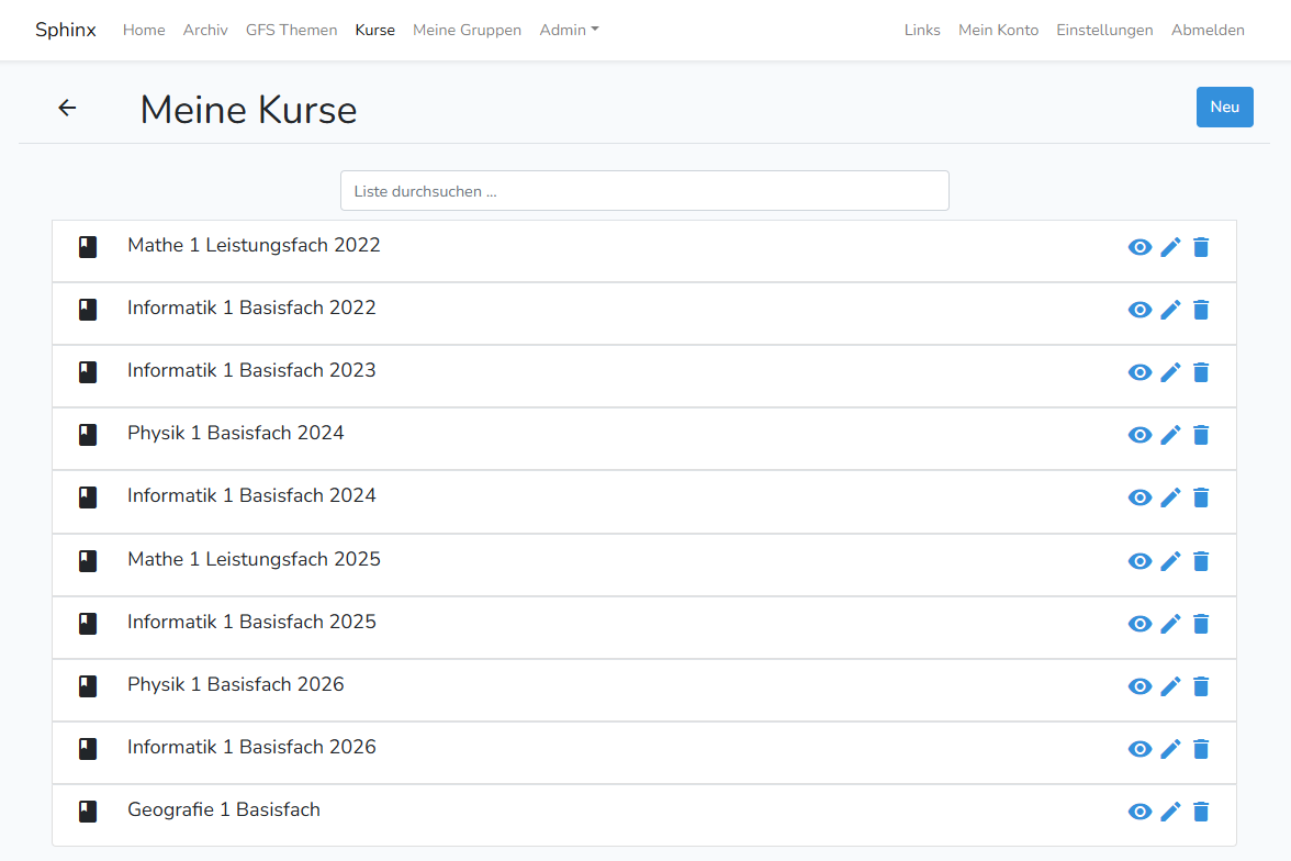 Oberstufenportal Screenshot 3